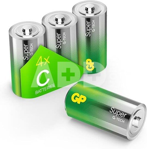 1x4 GP Super Alkaline 1,5V C Baby
