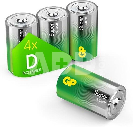 1x4 GP Super Alkaline 1,5V D Mono LR20