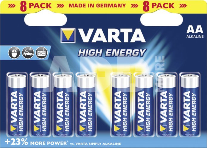 20x8 Varta High Energy Mignon AA LR 6 PU inner box
