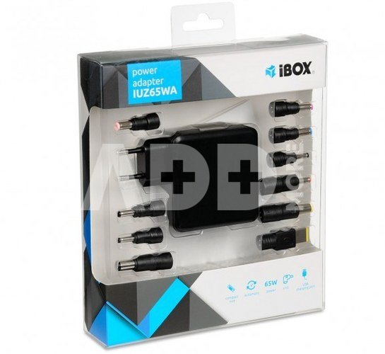 iBOX Notebook power adapter universal IUZ65WA 65W automatic