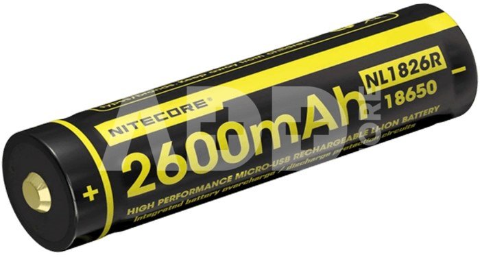 Nitecore NL1826R 2600mAh USB-C Rechargeable 18650 Battery