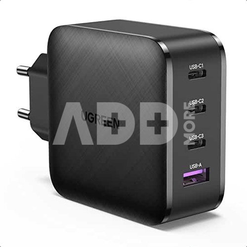 UGREEN USB-A+3xUSB-C 65W GaN Tech Fast Wall Charger EU Black