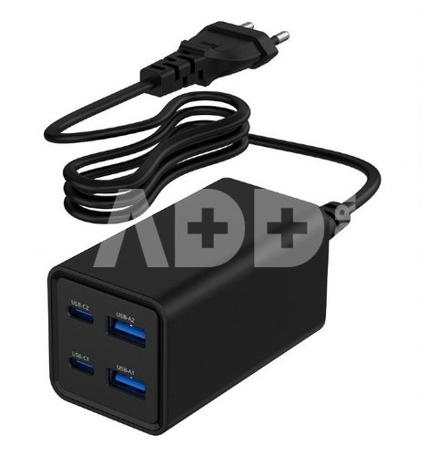 Gembird Universal charger 65W GaN 2xUSB-A 2xUSB-C fast charger black