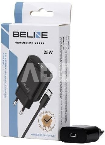 Beline Charger 25W USB-C + USB-C cable, black