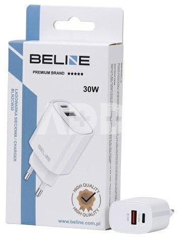 Beline Charger 30W USB-C + USB-A, white
