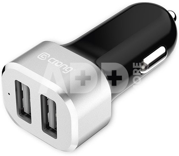 CRONG Car charger 2xUSB 2.4A aluminium