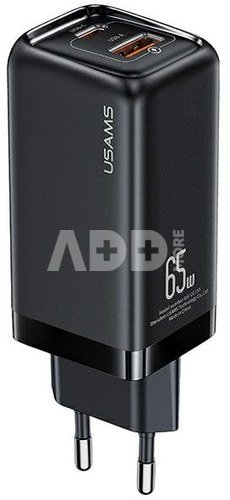 USAMS Charger T47 USB/ USB-C 65W PD Fast Charging