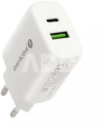 everActive CHARGER USB/USB-C QC3.0 25W WHITE