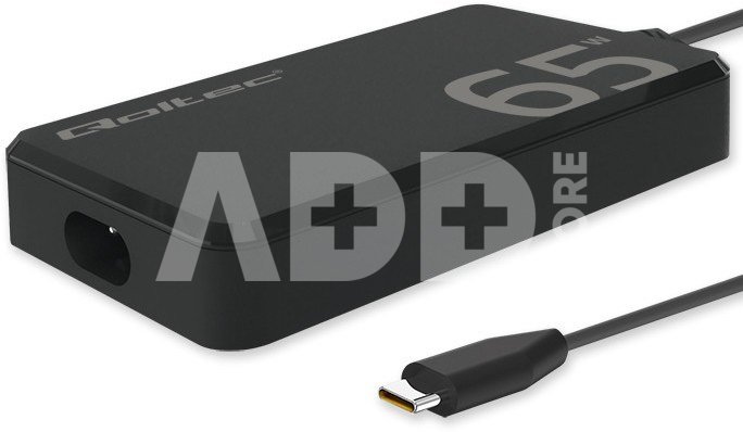 Qoltec Charger 65W PD 5V 20V 3.25A USB C 3.1