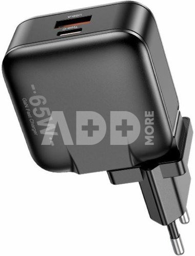 AWEI Charger GaN 65W USB+USB -C EU+US