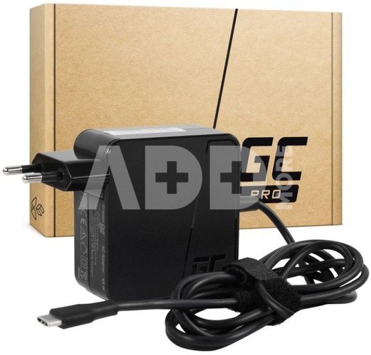 Green Cell Charger USB-C 65W 5V-9V-12V-15V/3A, 20V/3.25A Power Delivery
