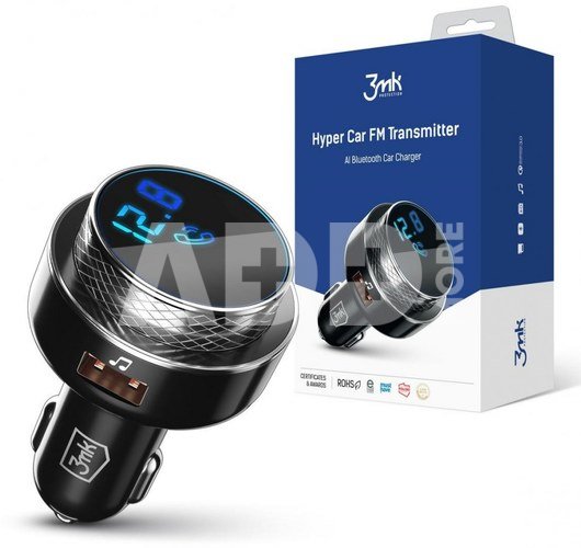 3MK Car charger transmitter 2xUSB-A+TF card +blueto