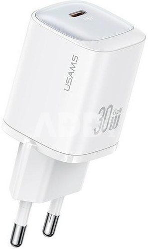 USAMS Charging 30W GaN USB-C Fast Charging White