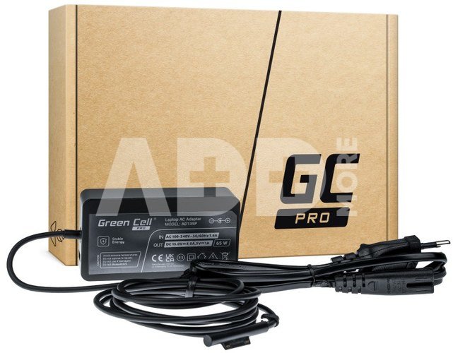 Green Cell Charger, AC adapter 1706 65W 15V 4A for Microsoft Surface Laptop, Pro, Book, Go