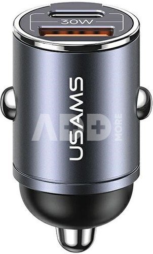 USAMS Car Charger 30W 1xUSB+ 1xUSB-C Fast Charge C38