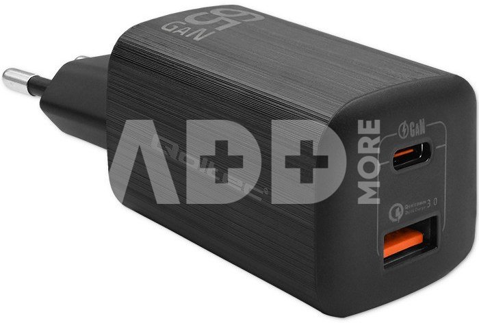 Qoltec GaN ULTRA 65W charger 5V 20V, 2.25A 3.25A