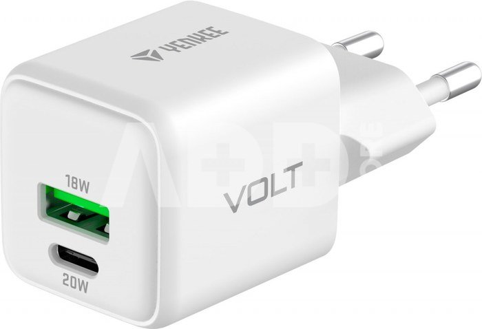 YENKEE USB C/A mains charger 20W/18W 3A Power delivery 3.0 QC3.0