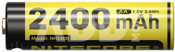 Nitecore NH2400 USB C Rechargeable 1.5V Li ion AA Battery 4 Pack