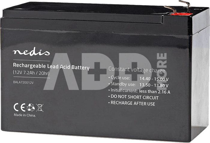 Nedis Burrel Trail Camera Švino rūgšties akumuliatorius 12V 7,2Ah