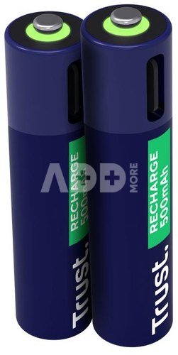 BATTERY RECH. LI-ION AAA 1.5V/500MAH USB-C 2PACK 25585 TRUST