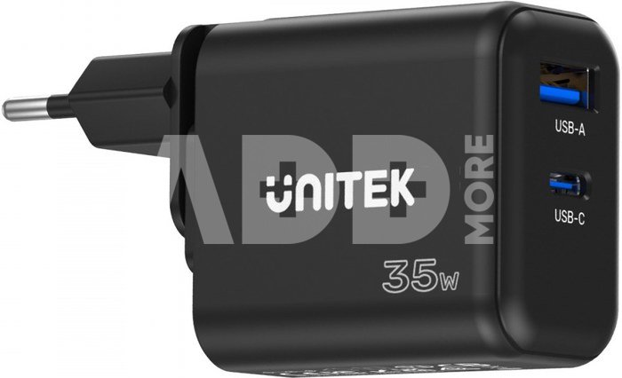 Unitek Wall Charger GaN PD 35W USB-C + USB-A