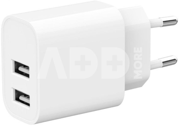 Gembird Ładowarka USB-Ax2 2.4A biała
