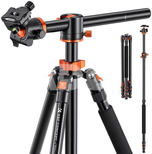 K234A6 4-Section Aluminum Travel Tripod/Monopod with Ball Head, Black, 2,4m