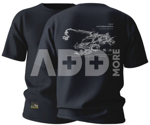 Hydra Arm Futuristic Sketch T-Shirt L - Space Gray