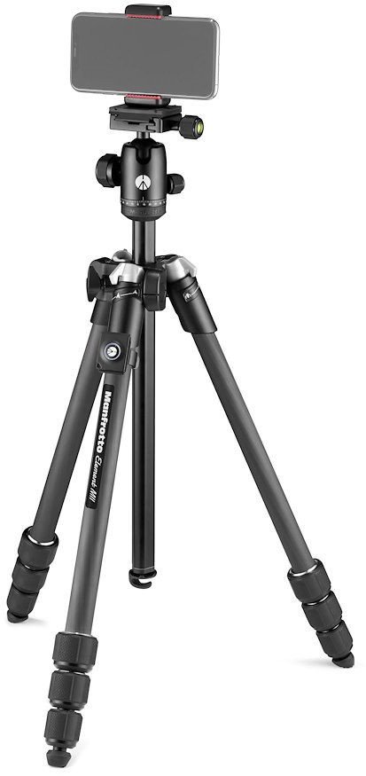 Manfrotto tripod Element MII Mobile Bluetooth Carbon MKELMII4CMB-BH, black