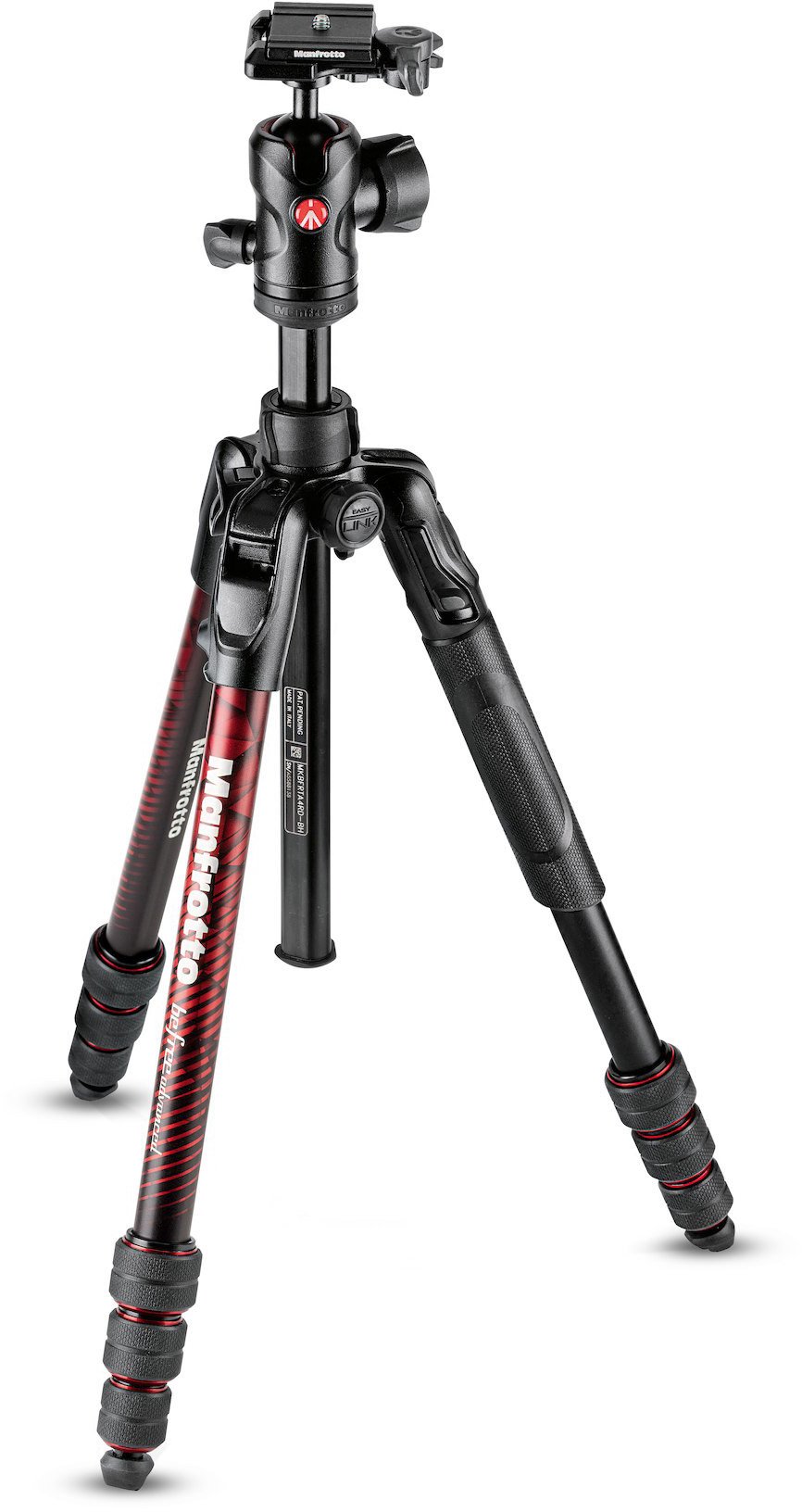 Manfrotto tripod kit Befree Advanced MKBFRTA4RD-BH, red