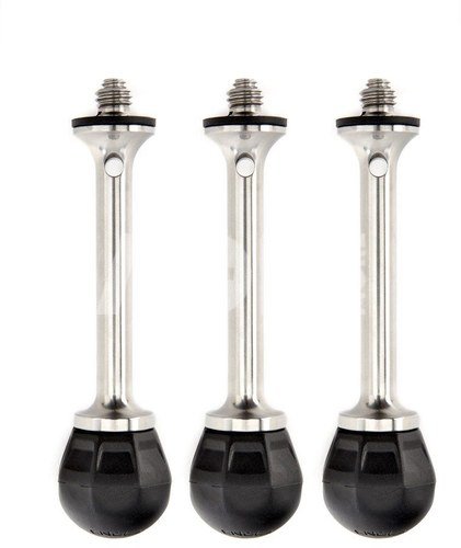 3 Legged Thing VANZ Set of 3 Combine Spikes & Rubber Feet(1/4" 20 screws and 3/8" compatible)