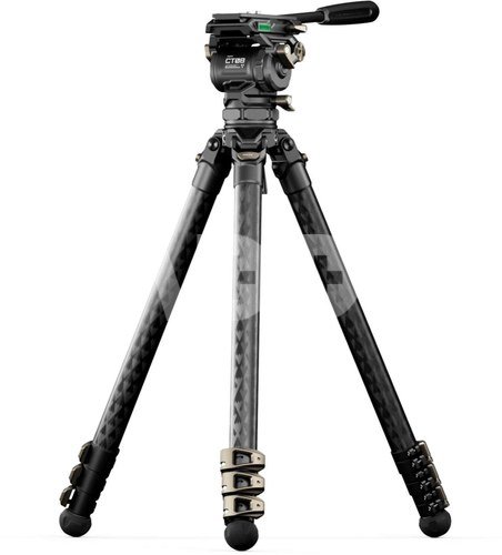 75mm Cine Fluid Head with 3-Stage Carbon Fiber Tripod Legs (8KG) - Space Gray