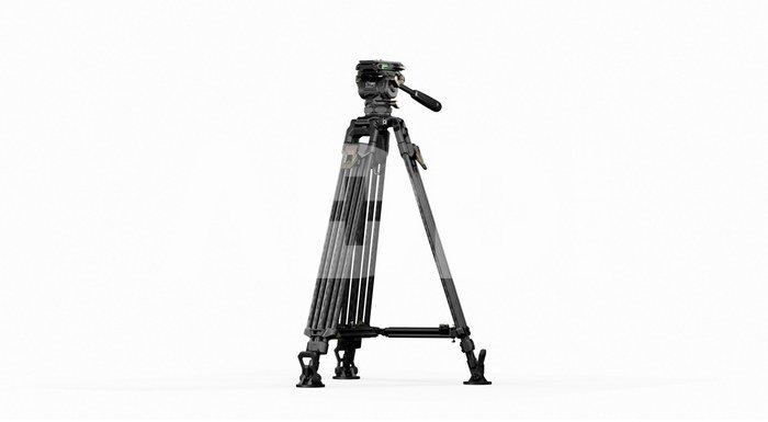75mm Cine Fluid Head with 2-Stage One Touch Carbon Fiber Tripod Legs (8KG) - Space Gray