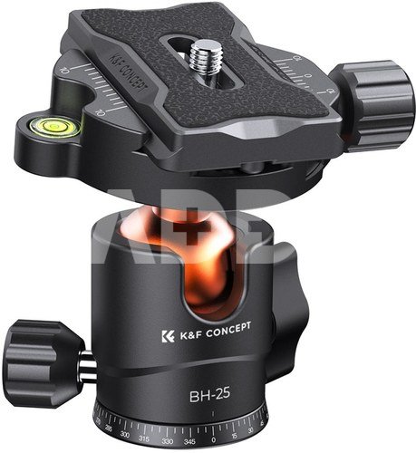 Camera Tripod Ball Head with 1/4 Inch Quick Release Plate and Spirit Level