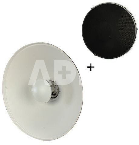StudioKing Beauty Dish White SK-BD550W 55 cm with Honeycomb Grid