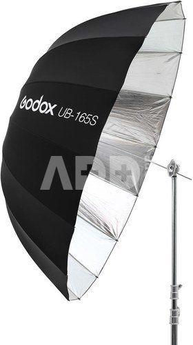 165cm Parabolic Umbrella Black&Silver