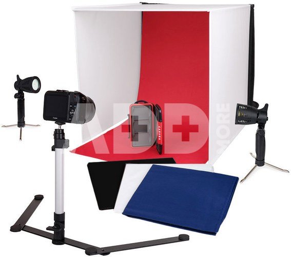 Caruba Portable Fotostudio met losse LED lampen 60x60x60cm