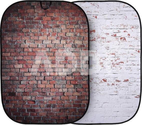 Manfrotto background Urban Collapsible 1.5x2.1m, classic red/distressed white brick (LB5706)