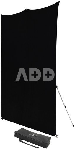 Westcott X Drop Pro Wrinkle Resistant Backdrop Kit Rich Black (8' x 8')