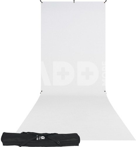 Westcott X Drop Wrinkle Resistant Backdrop Kit   High Key White Sweep (5' x 12')