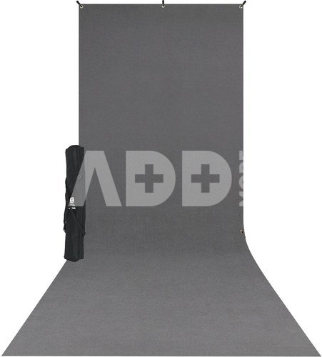 Westcott X Drop Wrinkle Resistant Backdrop Kit   Neutral Gray Sweep (5' x 12')