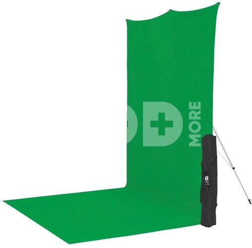 Westcott X Drop Wrinkle Resistant Backdrop Kit Green Screen Sweep (5' x 12')