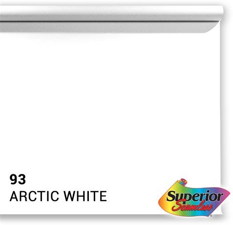 Superior Background Paper 93 Arctic White 2.72 x 25m