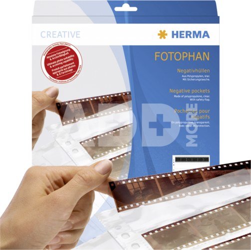 Herma Negative pockets PP clear 100 Sheets/5-Strips 7767