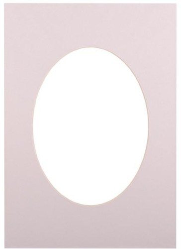 Passepartout 30x40, light grey oval