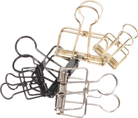 BookBinders Wire clip M black 10 pcs in box