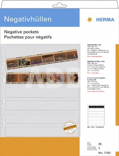 Herma Negative packets PP clear 25 Sheets/6-Strips 7762
