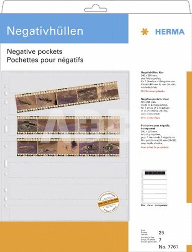 Herma Negative pockets PP clear 25 Sheets/5-Strips 7761