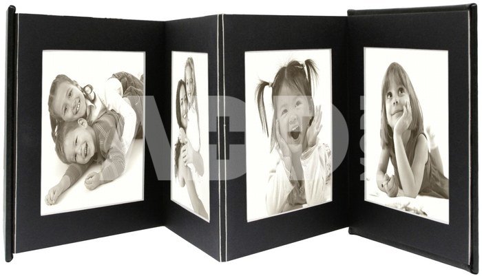 Deknudt Leporello black 8x15x20 faux leather 8 photos A66DC2 8PH