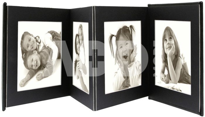 Deknudt Leporello black 8x10x15 8 photos A66DC2 8PH